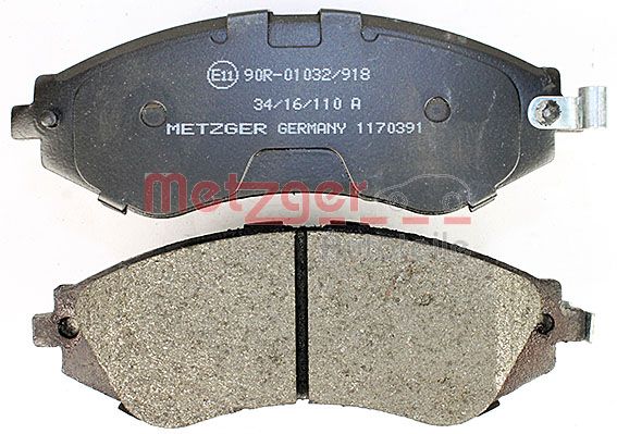 METZGER 1170391 Bremsbelagsatz, Scheibenbremse